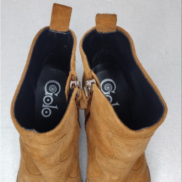 GOLO Lasso Western Revival Boho Suede Snip Toe Ankle Boots - Picture 12 of 16